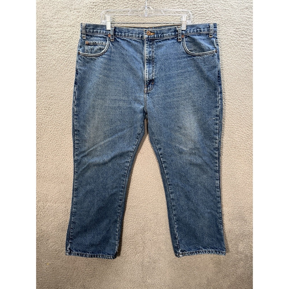 Dickies Jeans Mens 42x30 Blue Relaxed Flannel Lined Denim Outdoors Workwear *